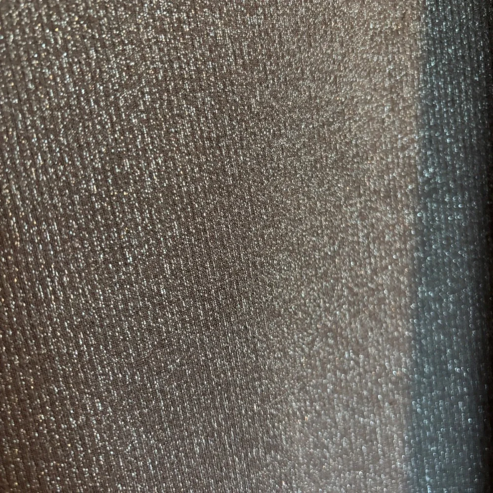 FLAWED Spanx Modern Shimmer Metallic Brown Taupe High Waist Wide Leg Pants Large - Picture 4 of 14